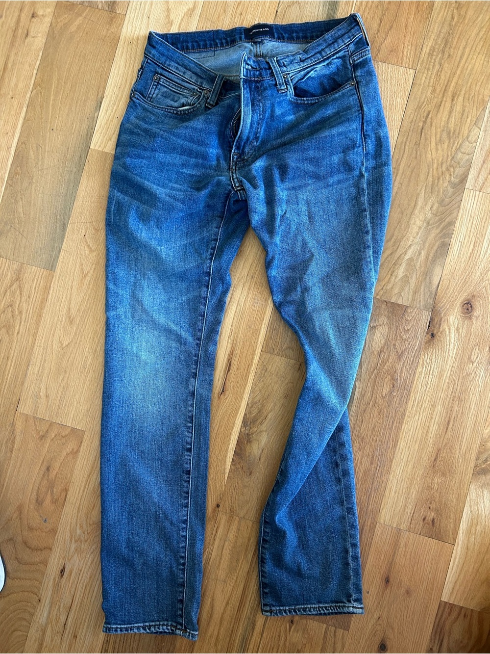 J. Crew Men's Slim Straight Indigo Blue Jeans